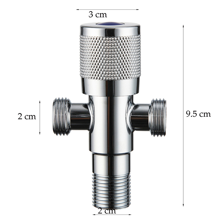 Válvula angular para conector de agua